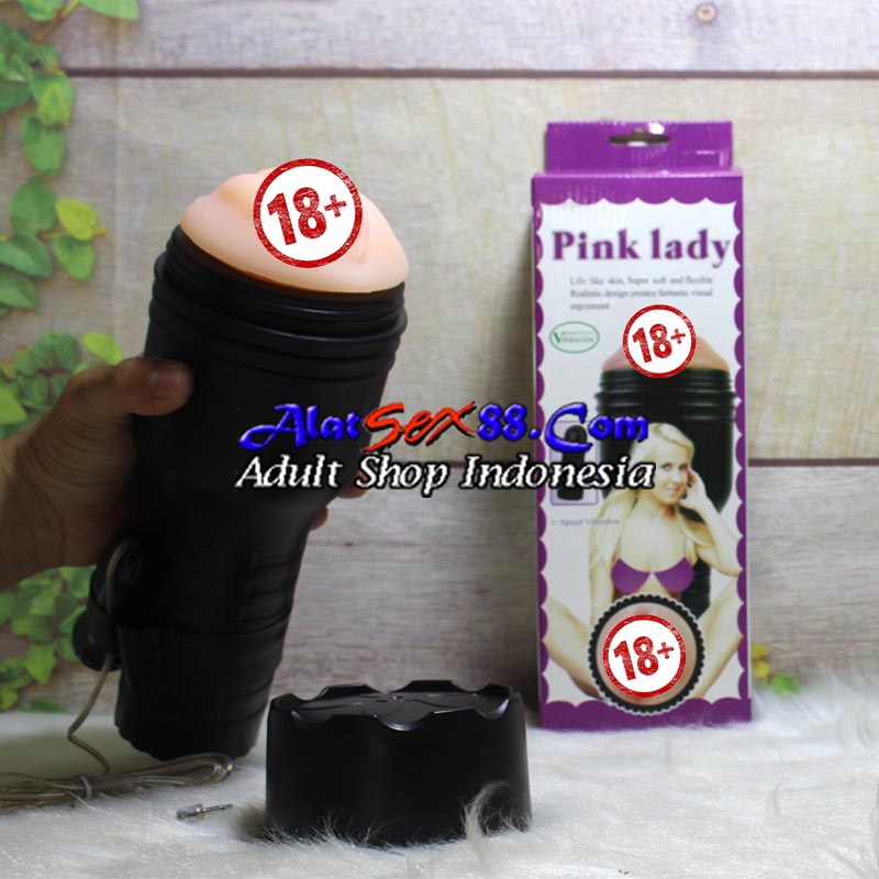 Pink Lady 00900T30Z adalah vagina silikon getar dalam tabung bentuk senter