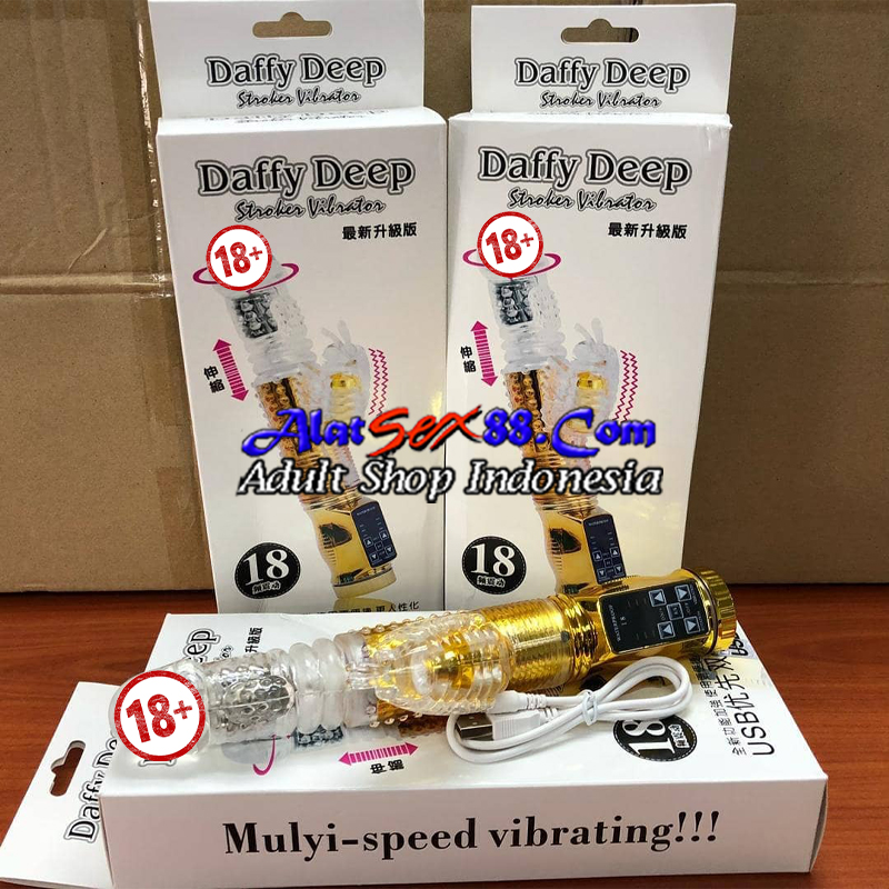 Alat Sex Daffy Deep Vibrator Penis Silikon Mutiara