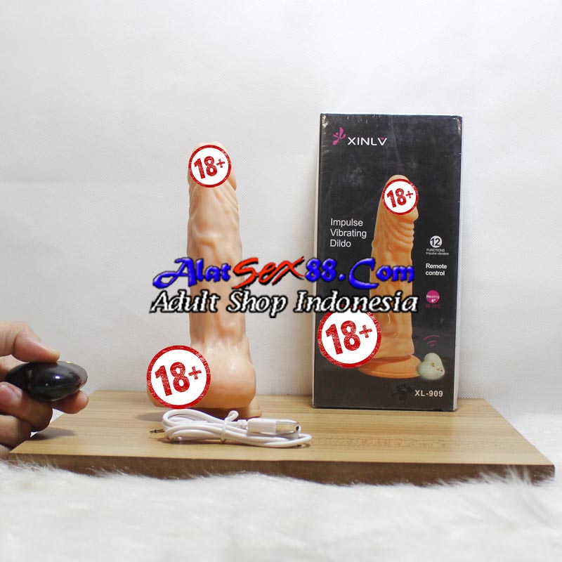 Alat Sex Wanita Xinlv Impulse Vibrating Wireless Dildo 