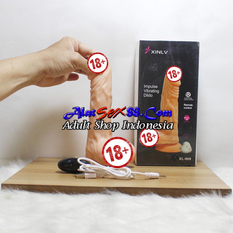 Alat Sex Wanita Xinlv Impulse Vibrating Wireless Dildo 