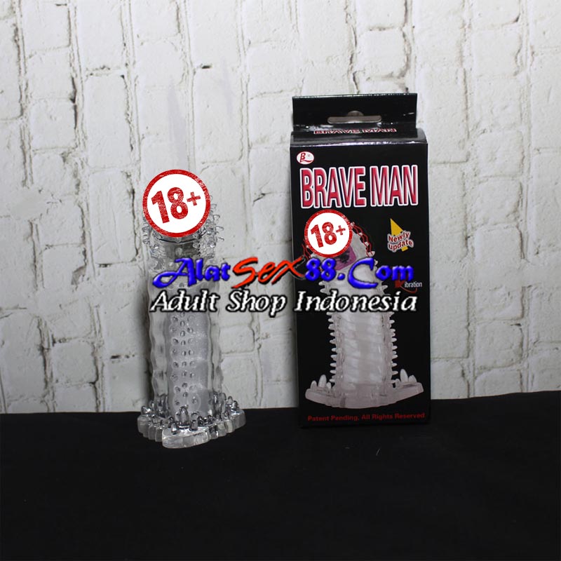 Brave Man Condom Vibration kondom silikon getar yang dapat di gunakan untuk variasi seksual,