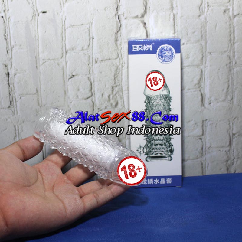 Kondom Silikon Fish Scales Penis Sleeve Silicone Condoms