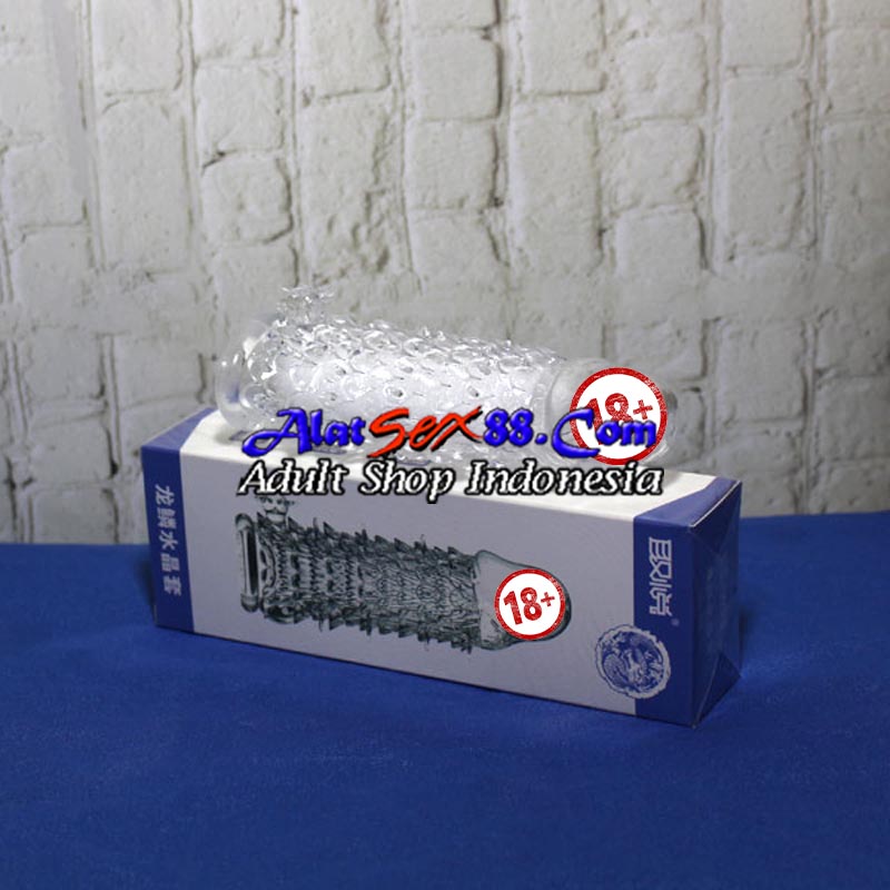 Kondom Silikon Fish Scales Penis Sleeve Silicone Condoms
