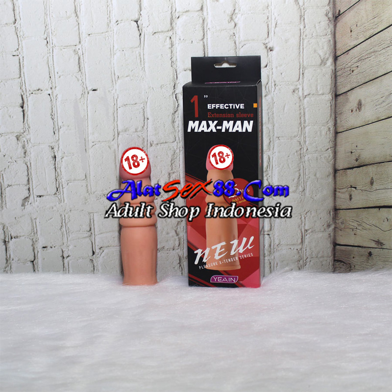 MaxMan 25mm Condom Silicone 1" Extension Sleeve Merah