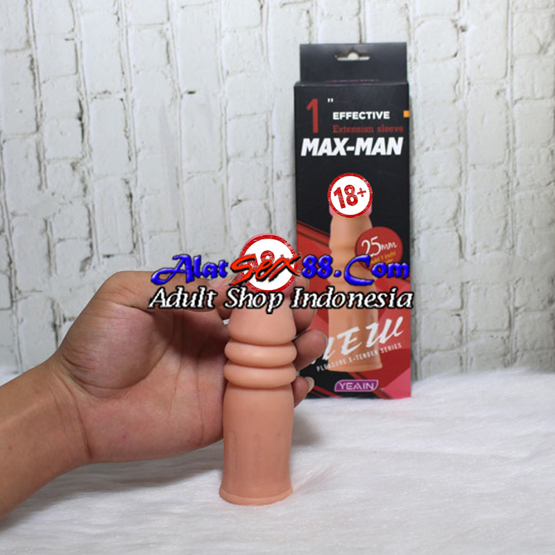 MaxMan 25mm Condom Silicone 1" Extension Sleeve Merah