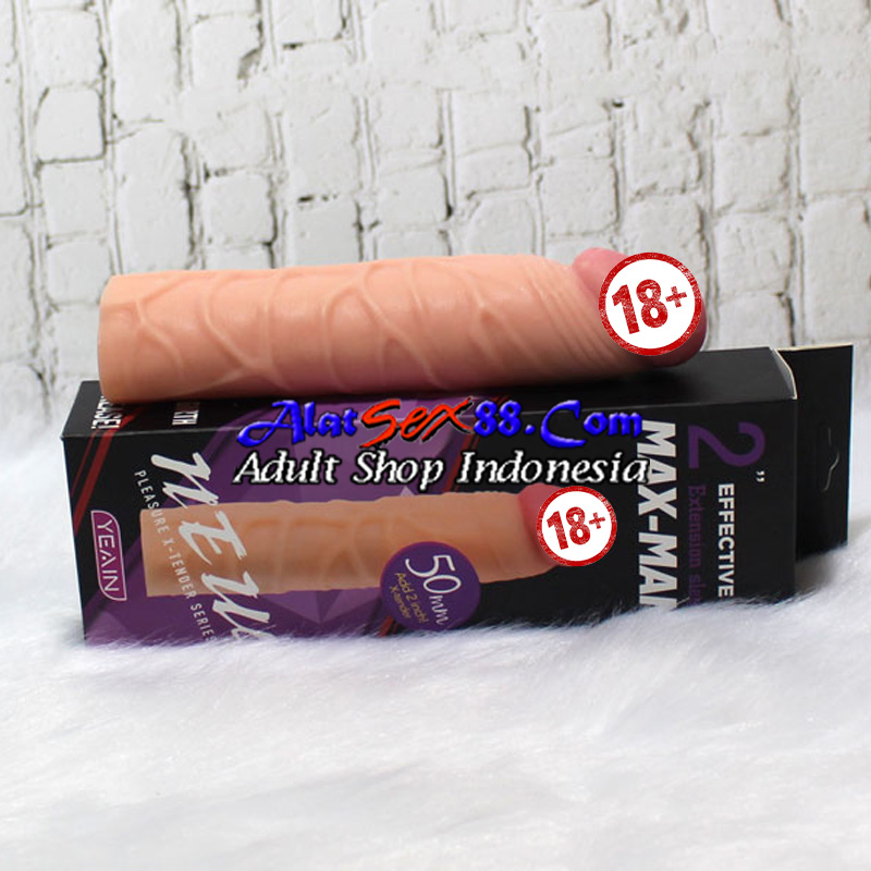 MaxMan 50mm Condom Silicone Extension Penis Sleeve Ungu 