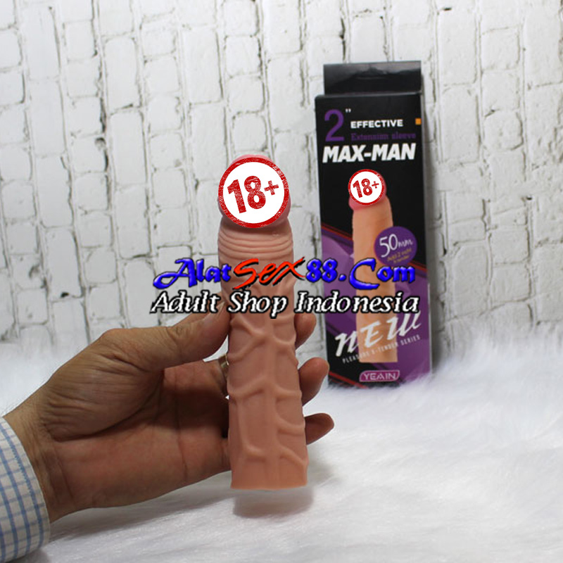 MaxMan50mm CondomSilicone Extension Penis Sleeve Ungu