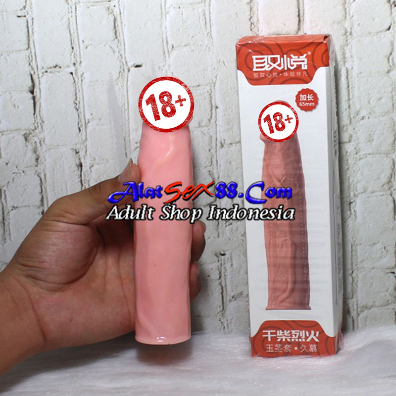 Alat Sex Kondom Silikon Penis Sleeve Condom 6.5inch