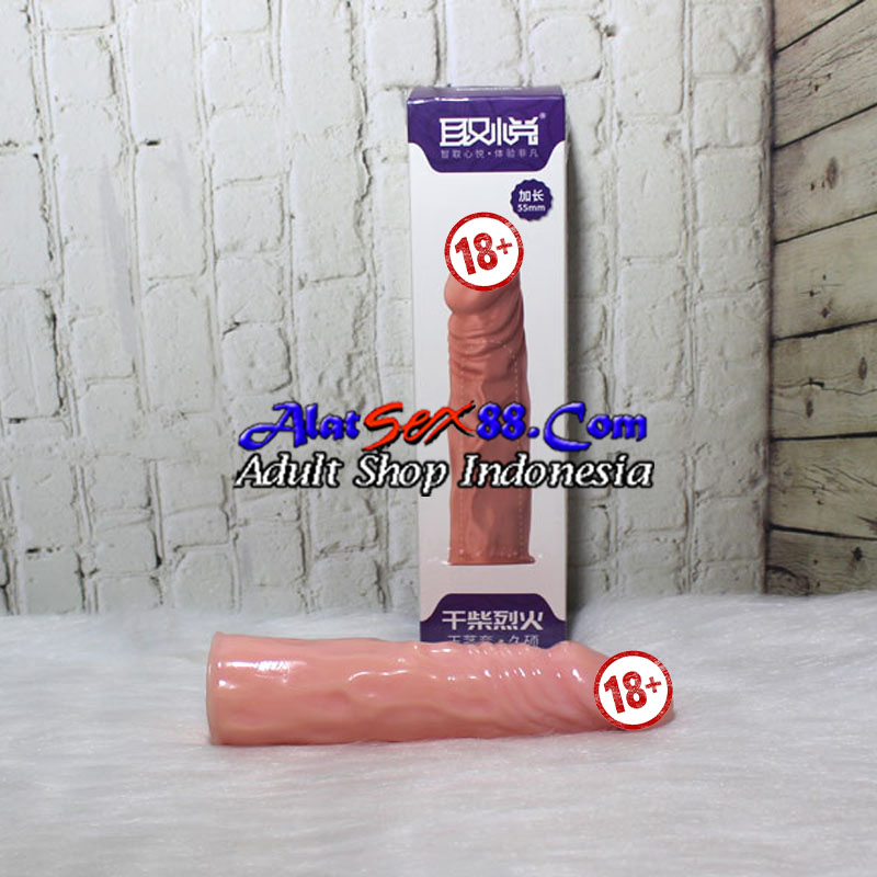 Alat Sex Kondom Silikon Penis Sleeve Condom 5.5inch