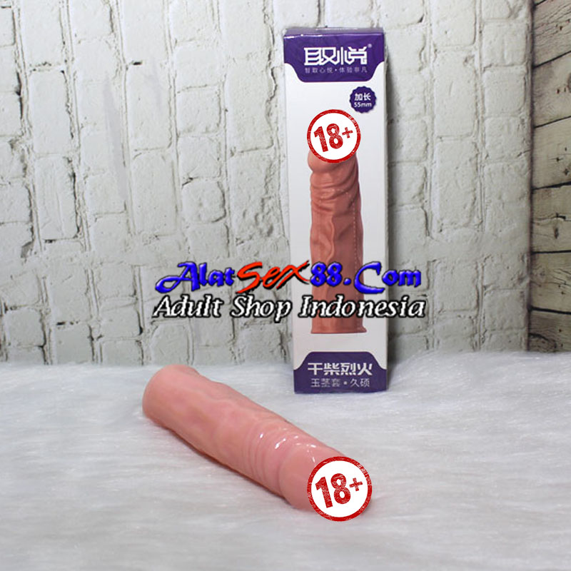 Alat Sex Kondom Silikon Penis Sleeve Condom 5.5inch