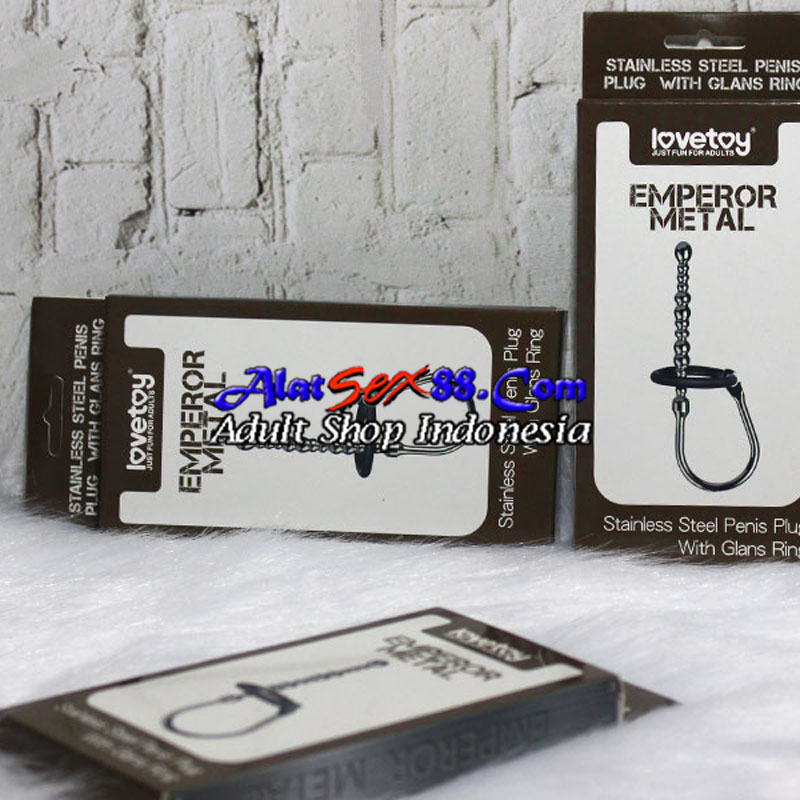 Alat Sex Pria Lovetoy Urethral Penis Plug Glas Ring Emperor Metal Stainless Steel
