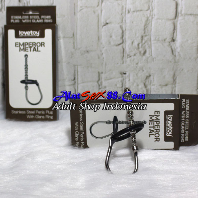 Alat Sex Pria Lovetoy Urethral Penis Plug Glas Ring Emperor Metal Stainless Steel