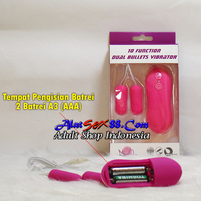 Alat Sex Wanita Dual Bullets Vibrator 10 Function