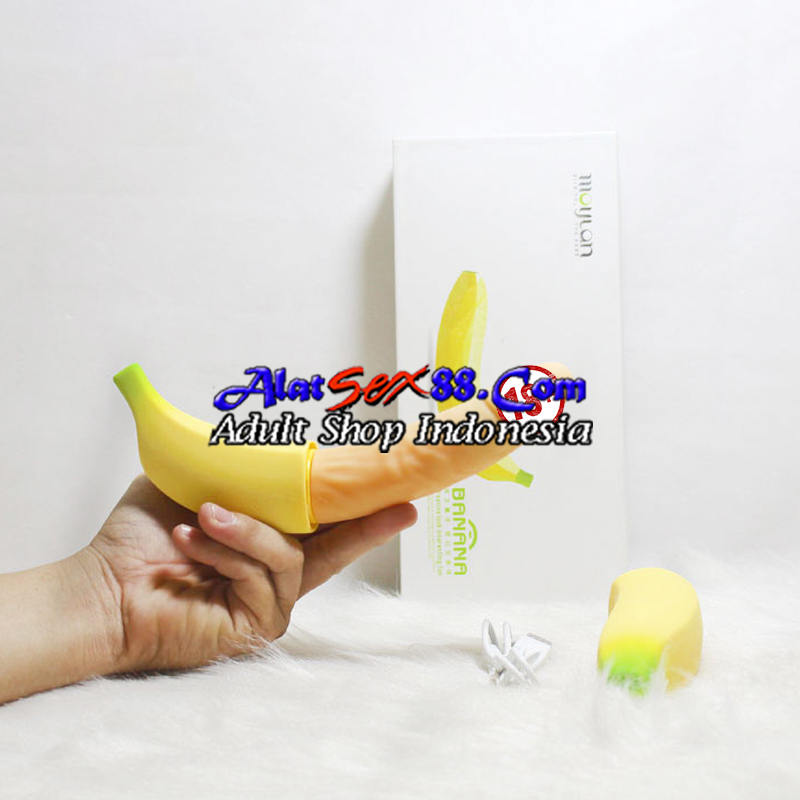Alat Sex Wanita Handheld Banana Dildo Vibrating 7 Mode